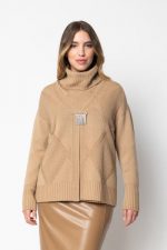 Cardigan aperto beige Corte dei Gonzaga gold