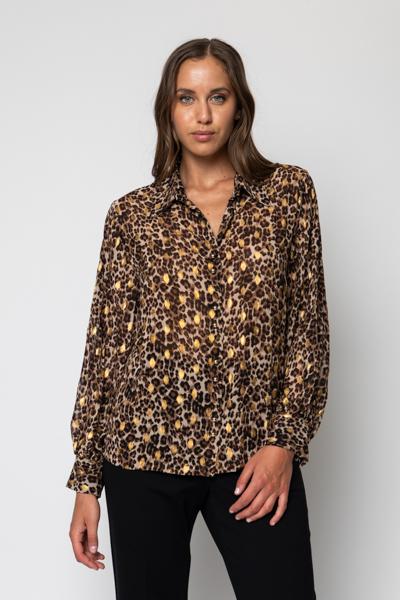 camicia donna fantasia animalier taglie comode