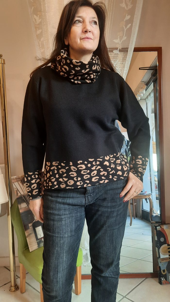 maglia con collo animalier corte dei gonzaga